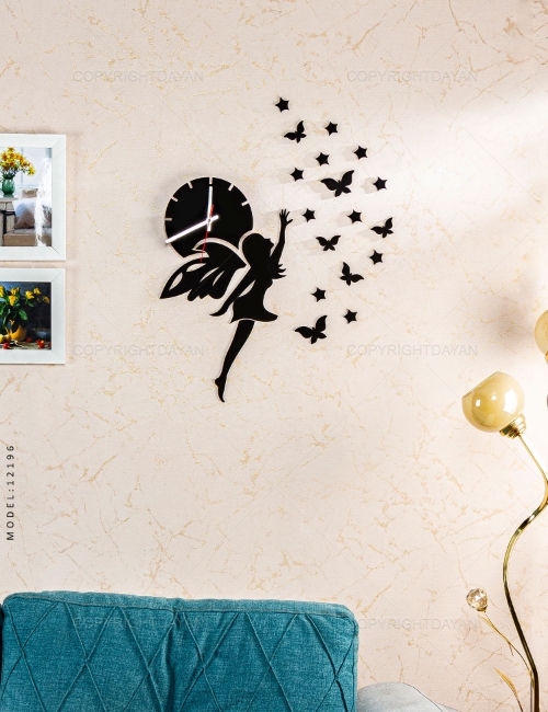 ساعت دیواری مخملی آنجل ساعت دیواری مخملی آنجل