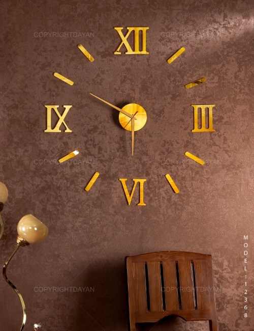 ساعت دیواری مدرن طلایی Roma ساعت دیواری مدرن طلایی Roma