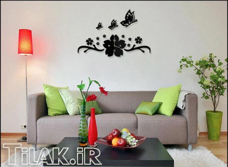 ساعت دیواری طرح ارکیده ساعت دیواری طرح ارکیده